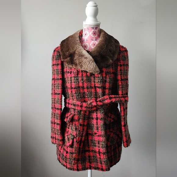 EUC Vintage Monteselli Tweed Coat (M) - Picture 1 of 8